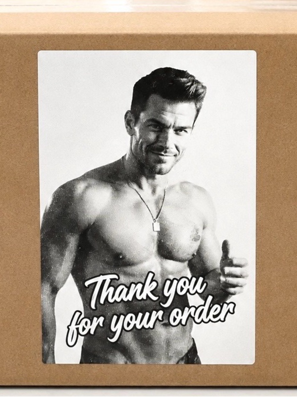 Hottie on a boxie-THANK YOU STICKER